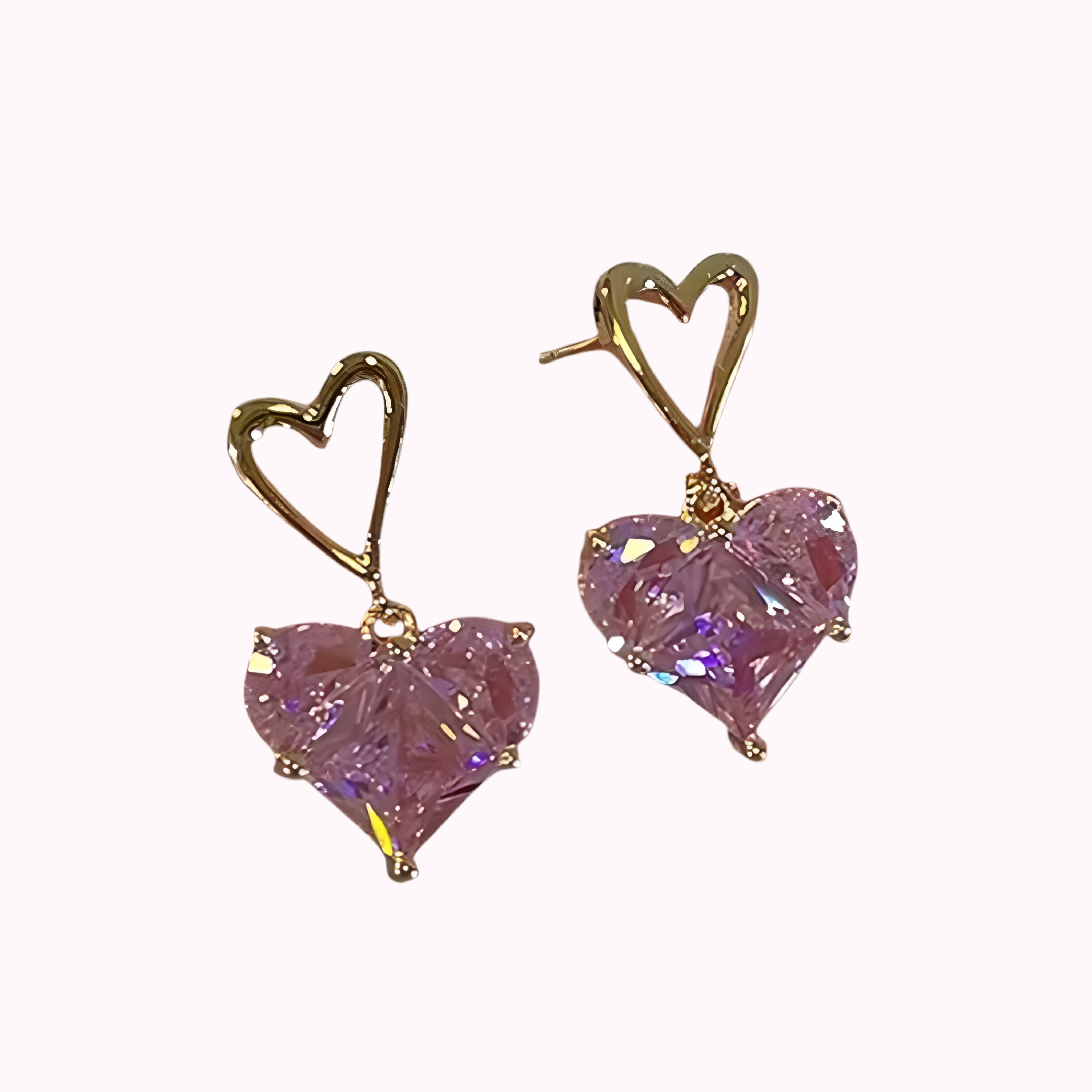 Oorbellen met hartvormige hanger