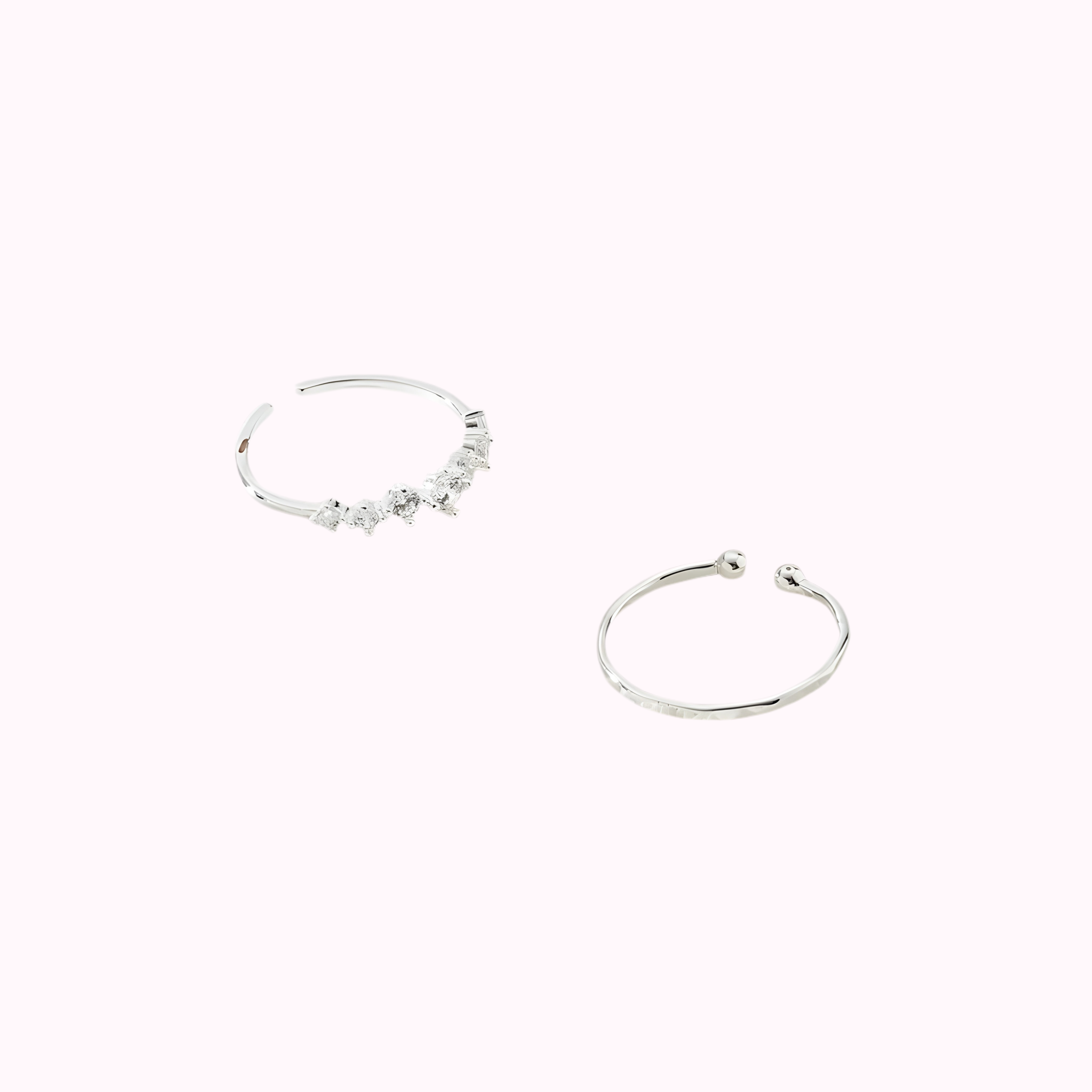Set van 2 teenringen – one size