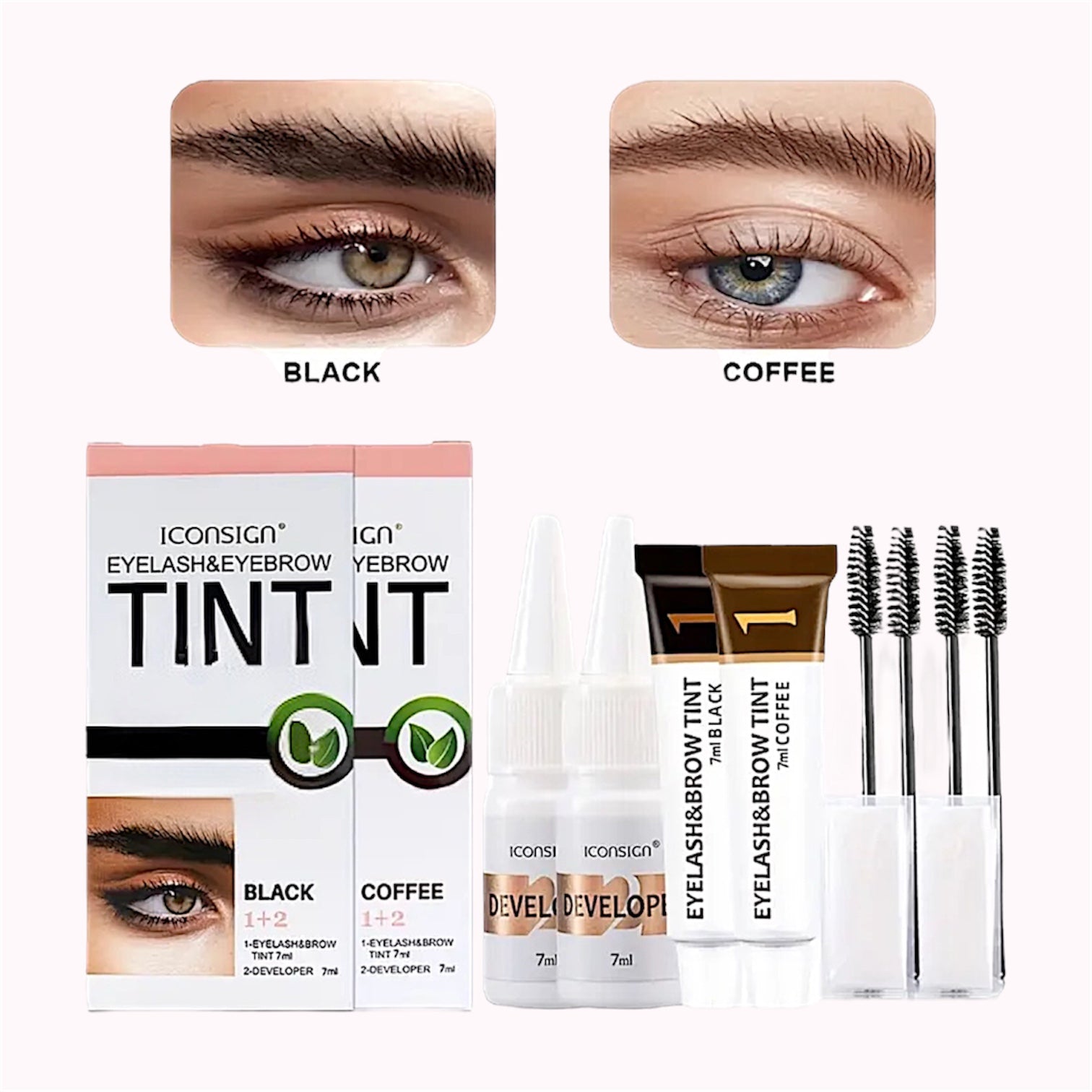 Wenkbrauw & Wimper tint set